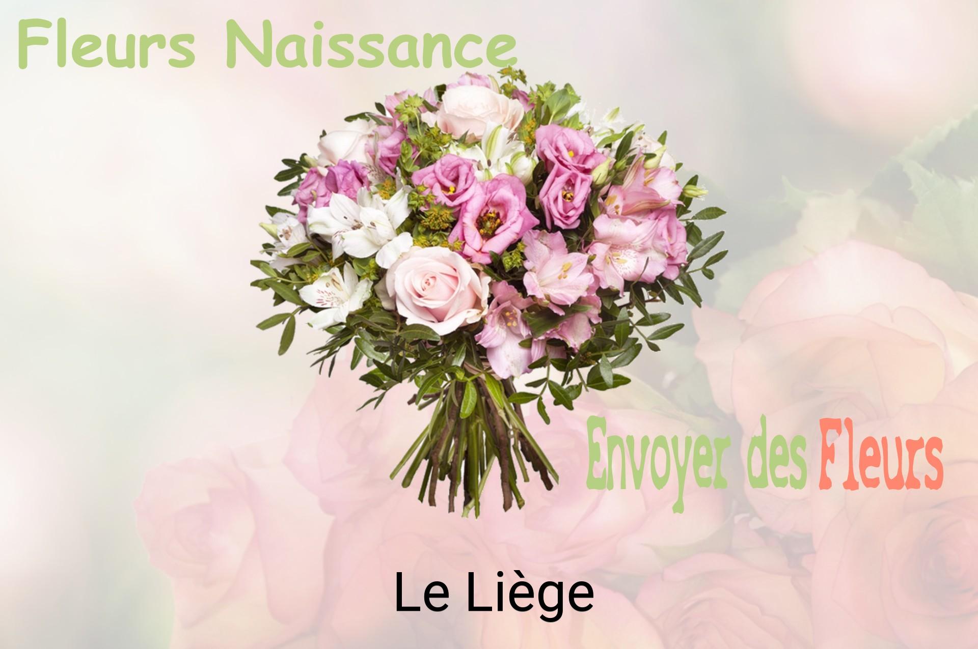 Bouquet de fleurs de naissance livré à Le Liège